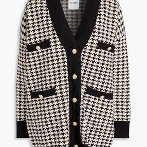Sandro Monochrome Houndstooth Knit